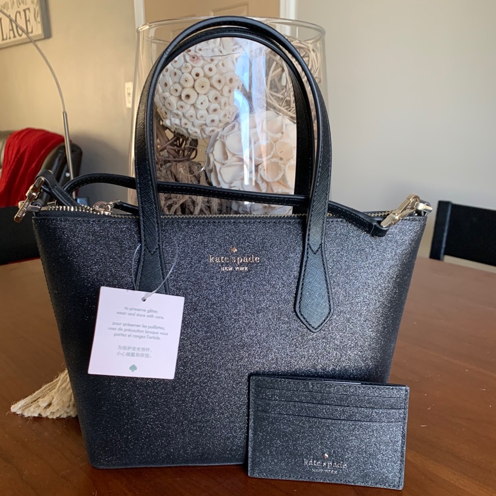 Kate Spade ♠️ Crossbody Tote/Matching Cardholder - Picture 1 of 6